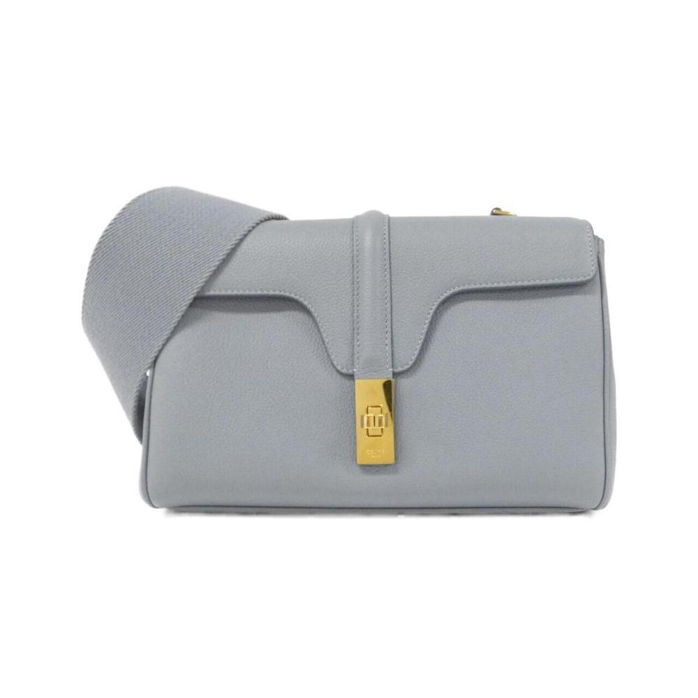 Celine Teen Soft 16 Small Leather Shoulder Bag Ice Blue